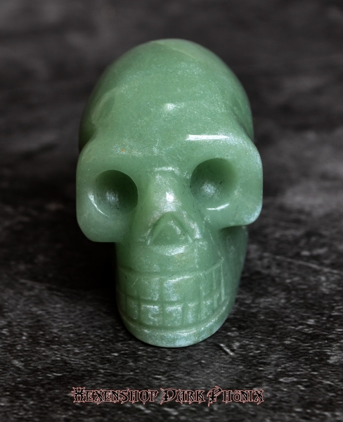 Hexenshop Dark Phönix Kristall Schädel "Radegast" aus Jade